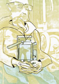 ein Farbholzschnitt von Andrea Lange