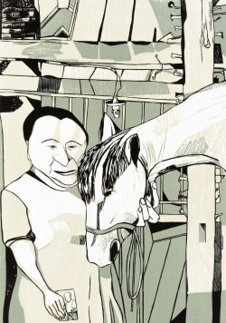 ein Farbholzschnitt von Andrea Lange