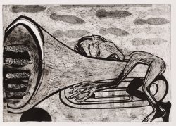 ein Farbholzschnitt von Andrea Lange