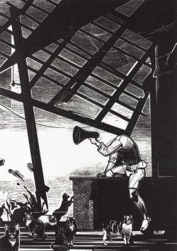 ein Holzschnitt von Franca Bartholomäi