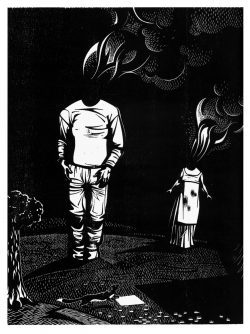 ein Holzschnitt von Franca Bartholomäi