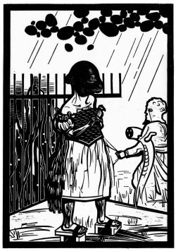 ein Holzschnitt von Franca Bartholomäi