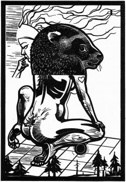 ein Holzschnitt von Franca Bartholomäi