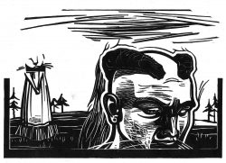 ein Holzschnitt von Franca Bartholomäi