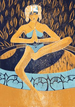 ein Farbholzschnitt von Frank Eißner