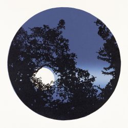 Frank Wahle: Blue moon, Farblinolschnitt, 2017