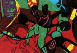 Ein Holzschnitt von Frank Wahle