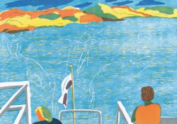 ein Farbholzschnitt von Gudrun Petersdorff