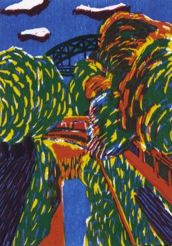 ein Farbholzschnitt von Gudrun Petersdorff