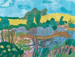 ein Farbholzschnitt von Gudrun Petersdorff