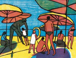 ein Farbholzschnitt von Gudrun Petersdorff