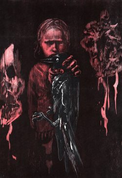 Ein Farbholzschnitt von Susann Hoch.