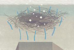 ein Farbholzschnitt von Bettina Haller