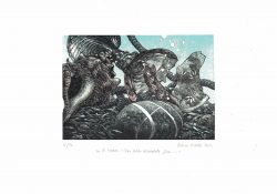 ein Acrylstich / Holzschnitt von Bettina Haller