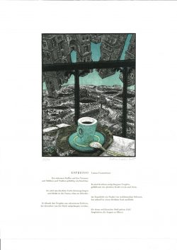 ein Acrylstich / Holzschnitt von Bettina Haller