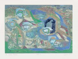 ein Farbholzschnitt von Gabriele Sperlich