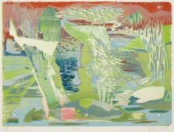 ein Farbholzschnitt von Gabriele Sperlich