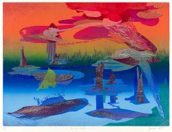 ein Farbholzschnitt von Gabriele Sperlich