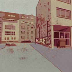 ein Farbholzschnitt von Harald Alff