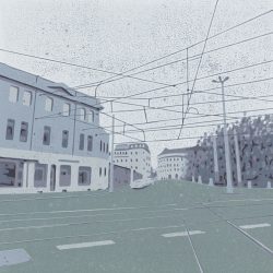 ein Farbholzschnitt von Harald Alff