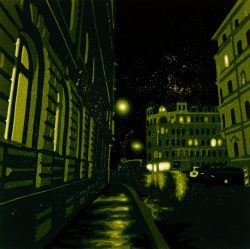 ein Farbholzschnitt von Harald Alff