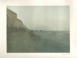 Stephanie Marx: Steilkueste, Farbholzschnitt von verlorener Form, 2019