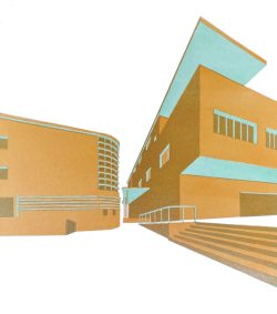 ein Farblinolschnitt von Harld Alff