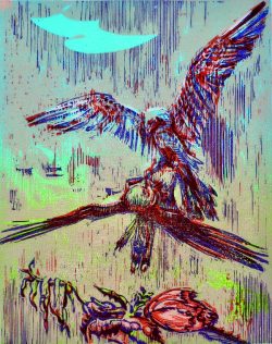 ein Farbholzschnitt von Susann Hoch