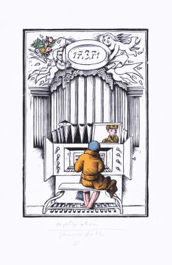 ein kolorierter Holzstich von Egbert Herfurth