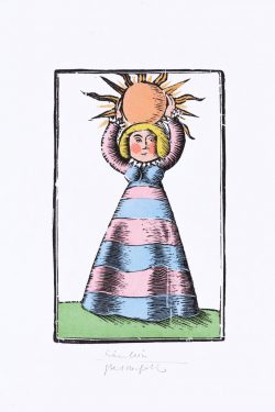 ein kolorierter Holzstich von Egbert Herfurth