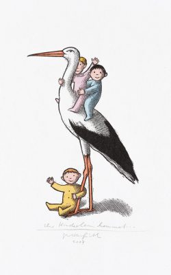 ein kolorierter Holzstich von Egbert Herfurth