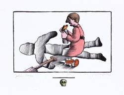 ein kolorierter Holzstich von Egbert Herfurth