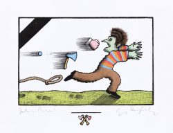 ein kolorierter Holzstich von Egbert Herfurth