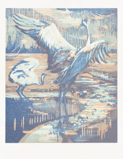 Farbholzschnitt von 2 Platten von Susann Hoch