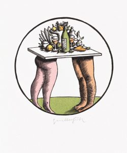 Ein kolorierter Holzstich von Egbert Herfurth