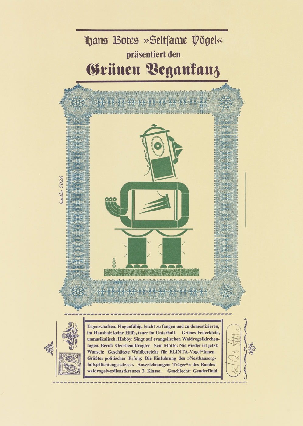 Eine Typografik von Hans Bote